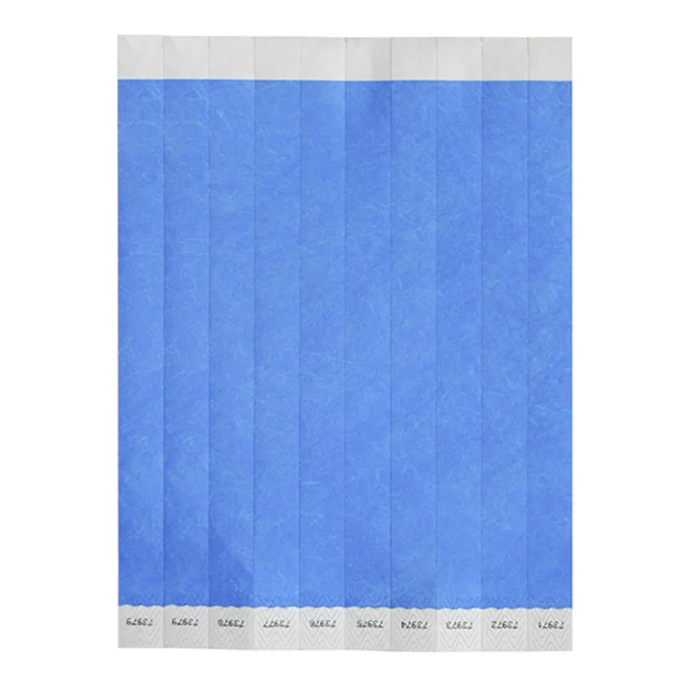 Solid Blue Tyvek® Waterproof Tear-Free Wristbands - Package of 500