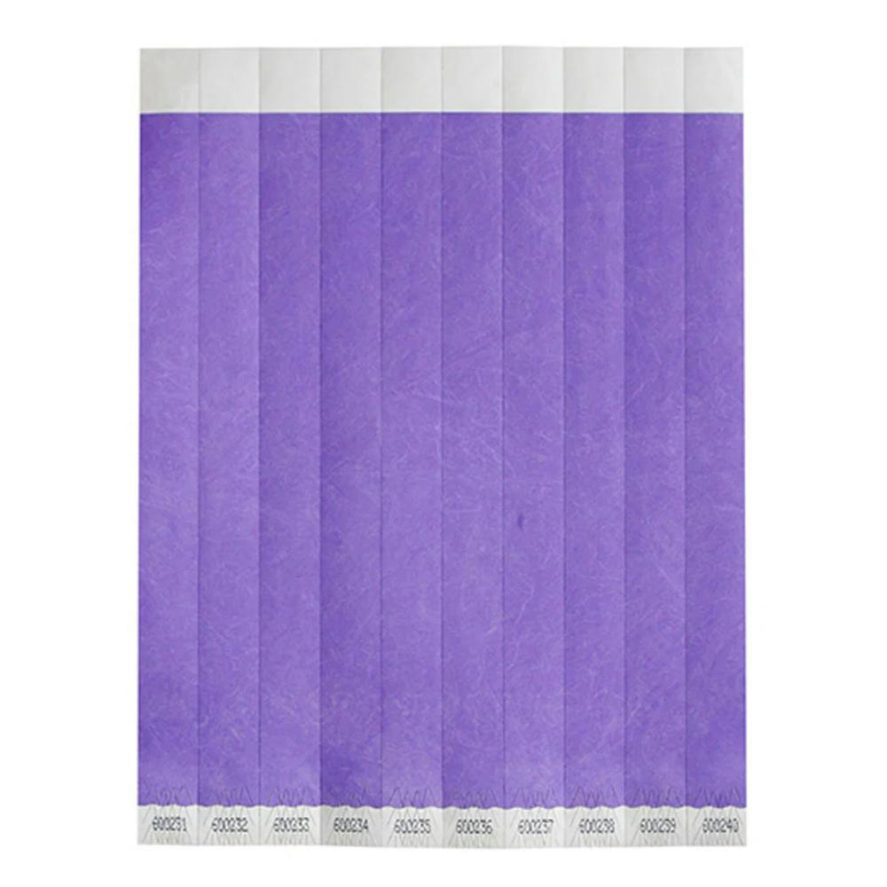 Solid Purple Tyvek® Waterproof Tear-Free Wristbands - Package of 500