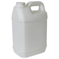 2-1/2 Gallon White HDPE UN Rated F-Style Jug with 63mm White Unlined Vented Rieke® Cap