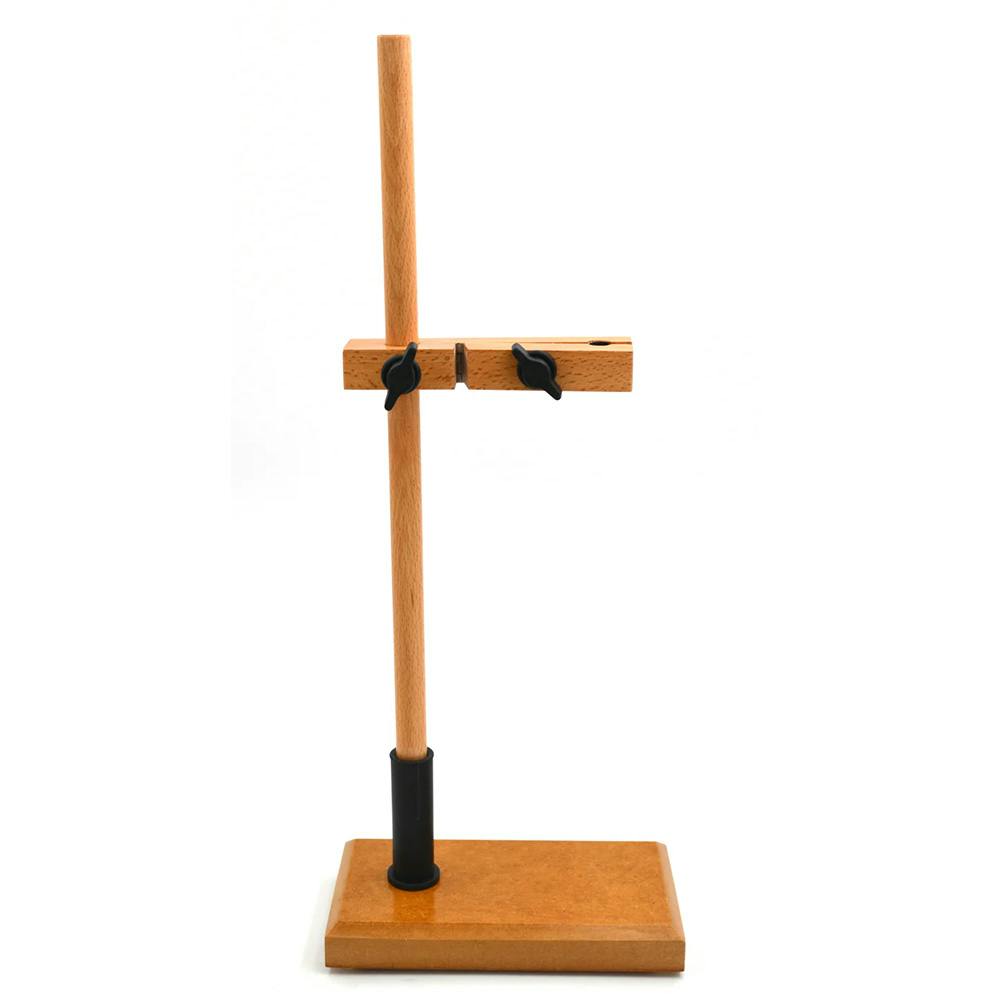 Seasoned Wood Burette Stand with Single Arm & Nylon Screw Knobs