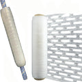17" W x 1000' L Clear LLDPE Air-Flow™ Vented Hand Stretch Wrap with Extended Core - Case of 4