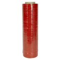 18" W x 1500' L x 80 Gauge Thick Red LLDPE Hand Stretch Wrap - Case of 4