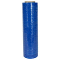 18" W x 1500' L x 80 Gauge Thick Blue LLDPE Hand Stretch Wrap - Case of 4