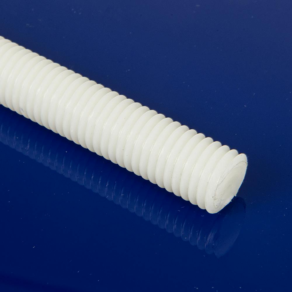 5/8-11 Natural Nylon Threaded Rod (0.625" Diameter)