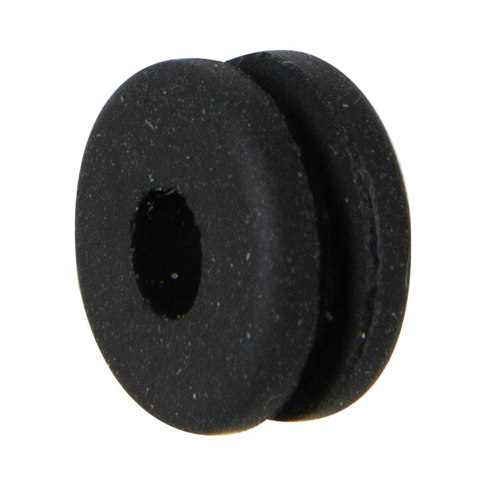 1/4" Groove Dia. Black Vinyl Round Grommet - Package of 50