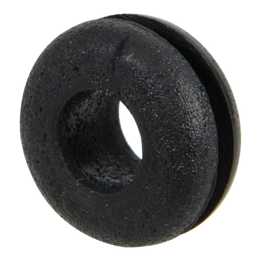 3/8" Groove Dia. Black Vinyl Round Grommet - Package of 50