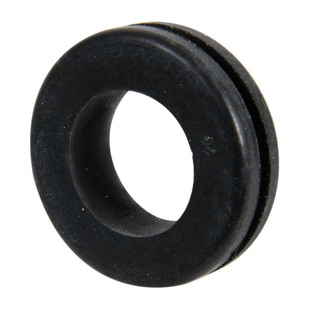 1-3/8" Groove Dia. Black Vinyl Round Grommet