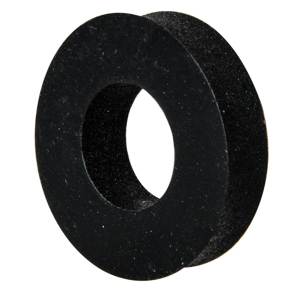 0.49" ID x 1.062" OD x 0.25" Thick Black Neoprene Flat Washer for 1/2" Screw Size - Package of 100