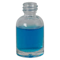 15mL Clear Begonia Dome Round Glass Bottle with 18/415 Neck (Cap Sold Separately)