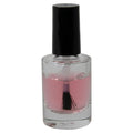 2/5 oz. Clear Stubby Cylinder Glass Bottle with 13/415 Black Torino Cap & Flat Lacquer Brush Insert with S Core