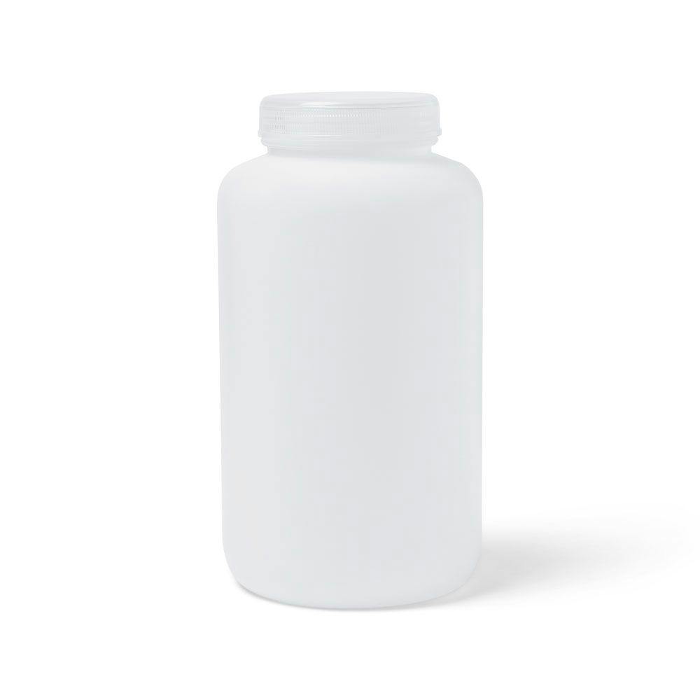 4000mL Wide Mouth Natural HDPE Reagent Bottle with 100/415 Polypropylene Cap