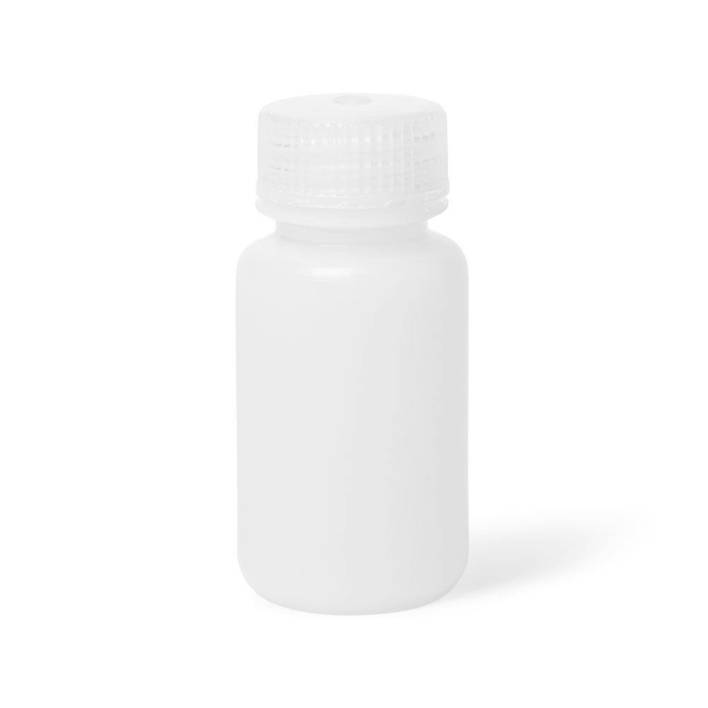 60mL Wide Mouth Natural HDPE Reagent Bottle with 28/415 Polypropylene Cap - Case of 500