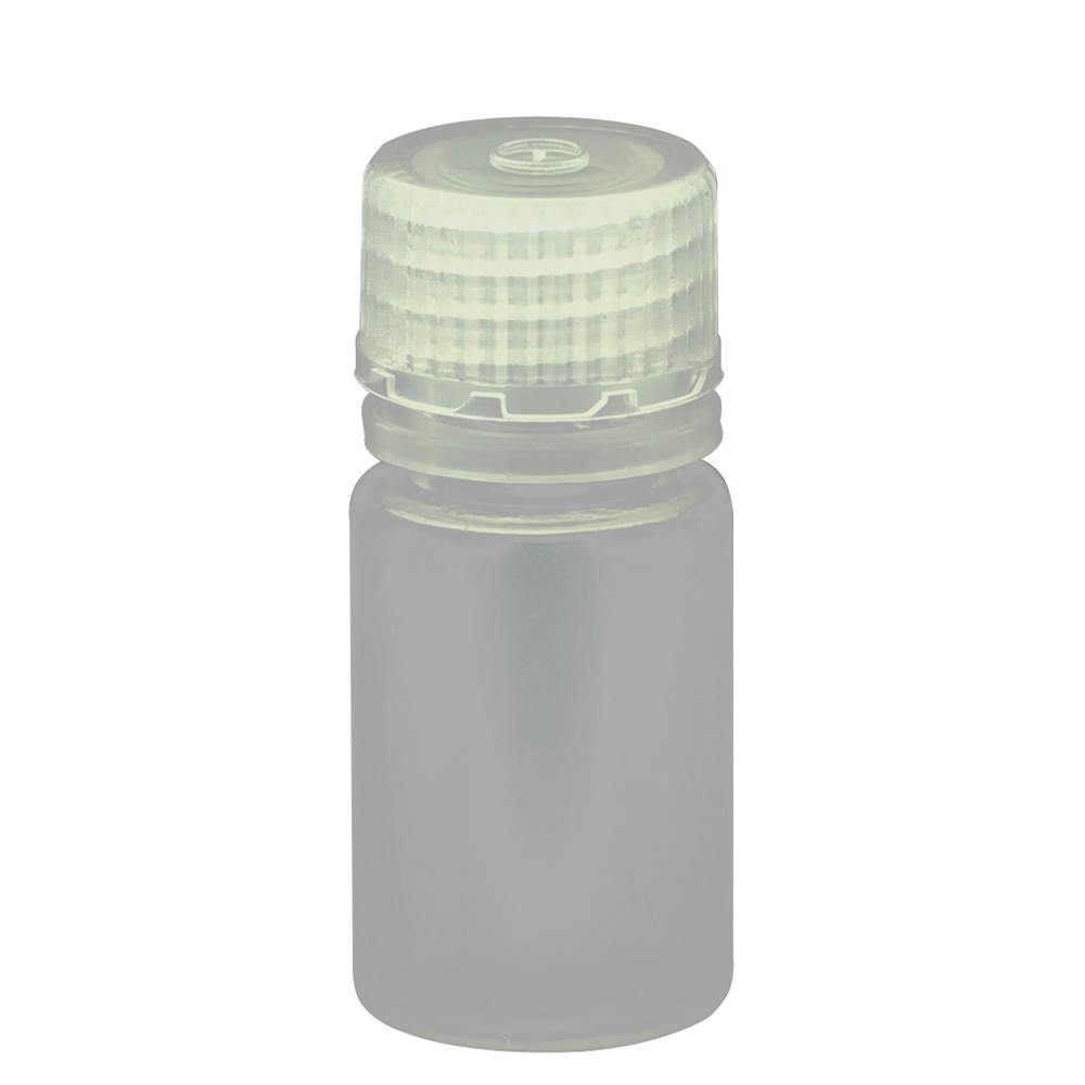 15mL Narrow Mouth Natural Polypropylene Reagent Bottle with 20/415 Polypropylene Cap - Case of 1000