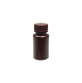 60mL Wide Mouth Amber HDPE Reagent Bottle with 28/415 Polypropylene Cap - Package of 72