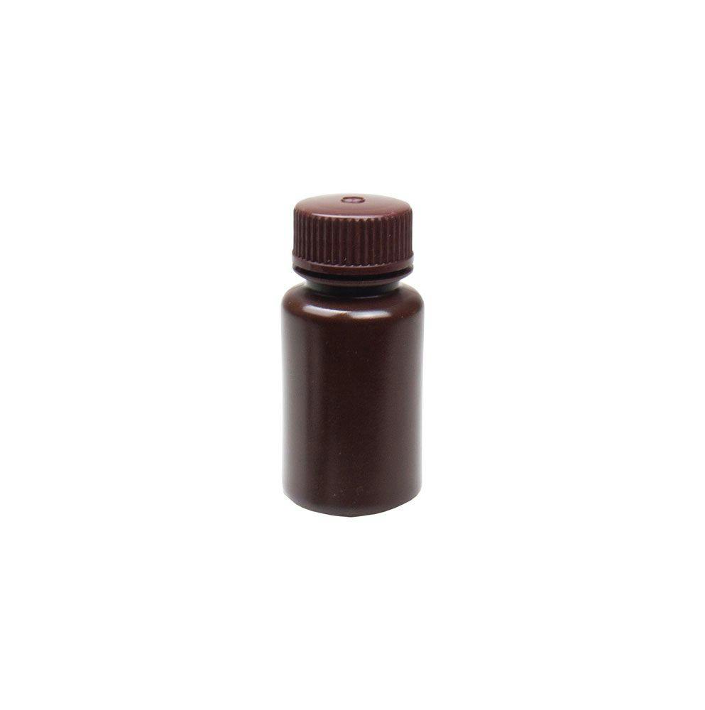 60mL Wide Mouth Amber HDPE Reagent Bottle with 28/415 Polypropylene Cap - Package of 72