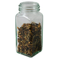 4 oz. Clear Glass French Square Spice Jar with 43/485 Neck (Cap Sold Separately) - Case of 12