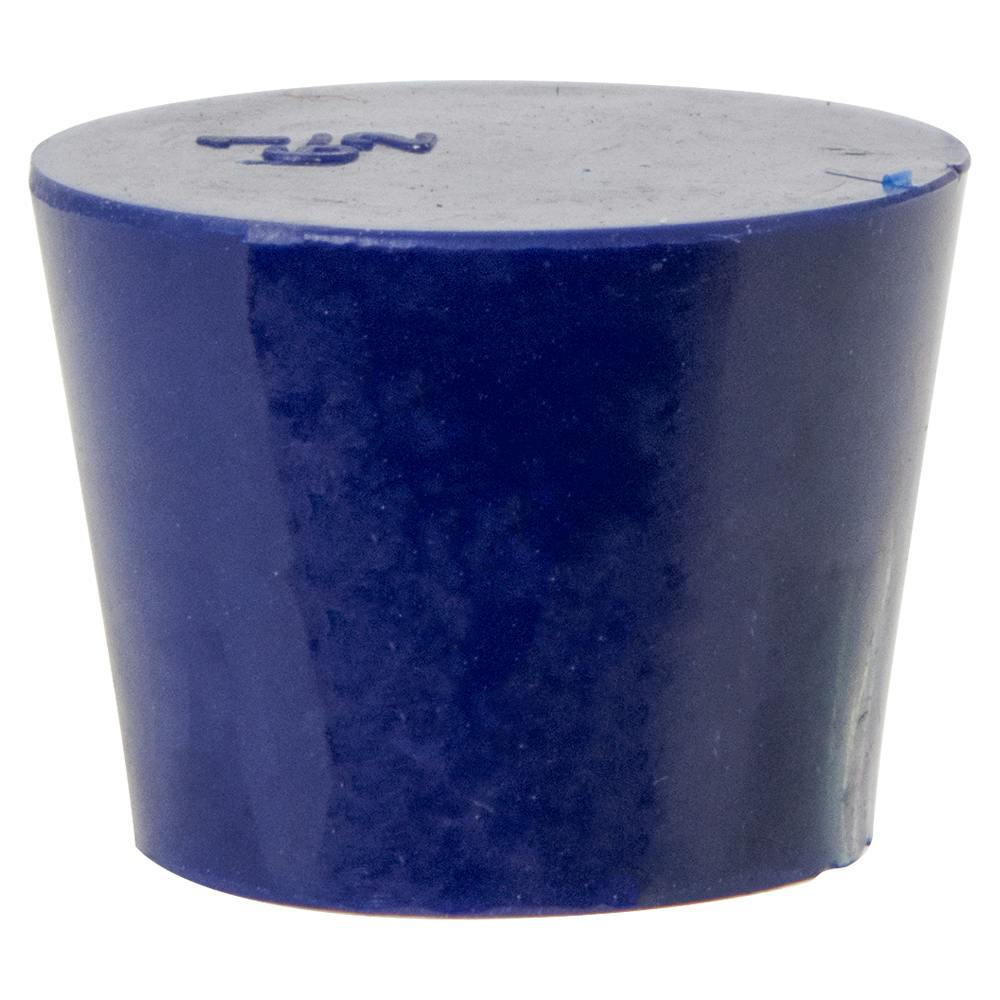 Size 6-1/2 Solid Blue Silicone Stopper - Package of 12