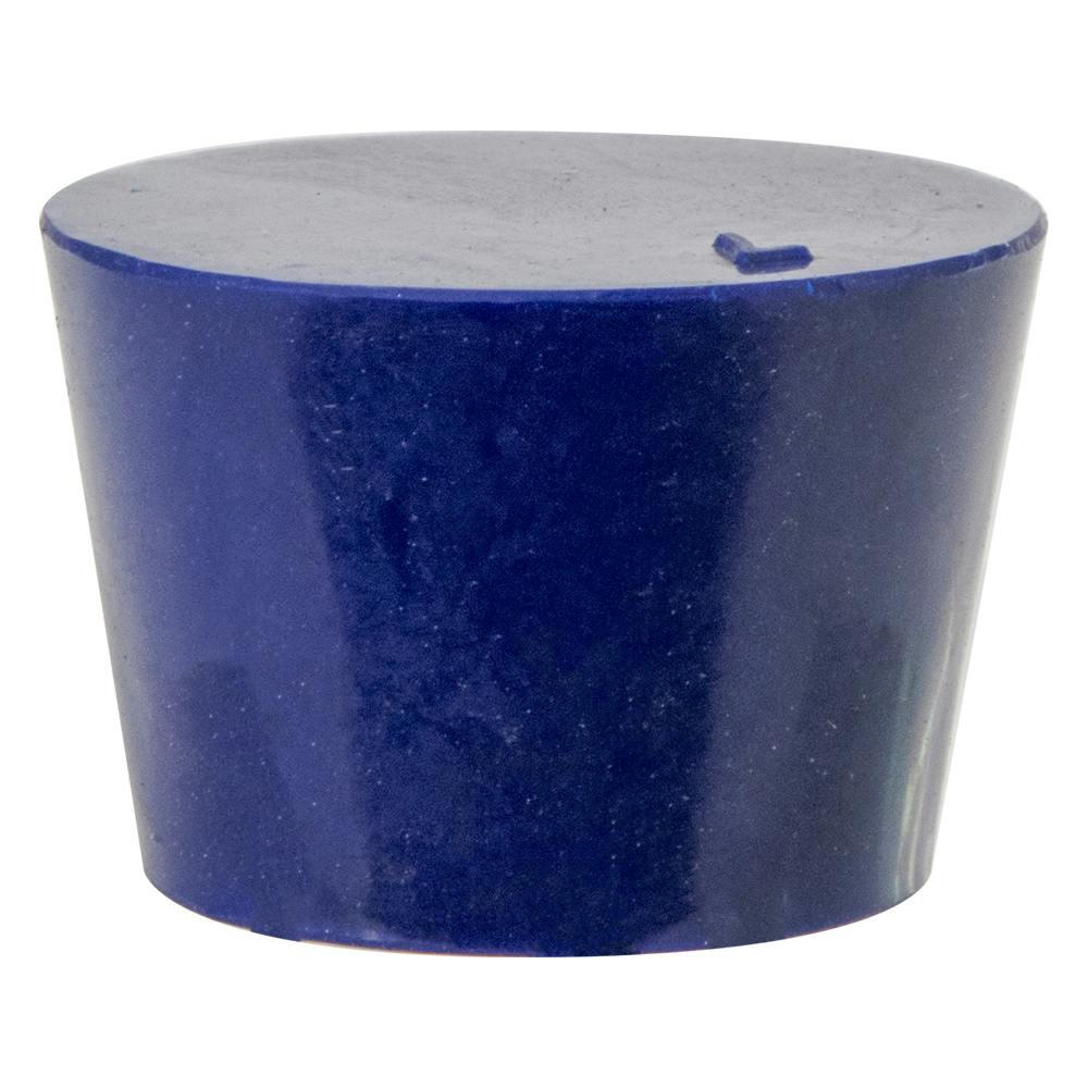 Size 7 Solid Blue Silicone Stopper - Package of 12