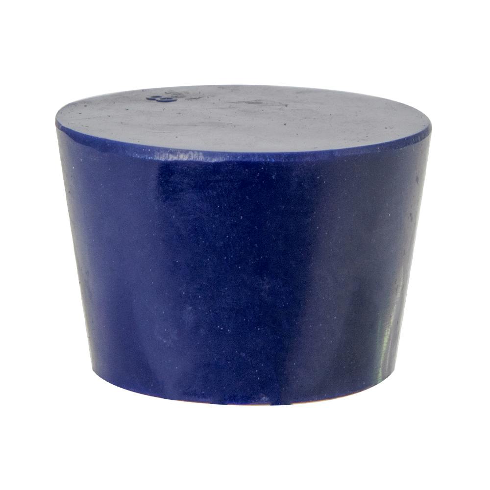 Size 7-1/2 Solid Blue Silicone Stopper - Package of 12