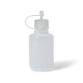 60mL (2 oz.) Natural LDPE Round Bottle with 20/415 Natural Drop Dispensing Spout Cap & Tethered Cover Cap - Case of 12