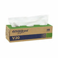 16" W x 8-1/2" L White Light-Duty Dry Wipers in Interfolded Box - Box of 100