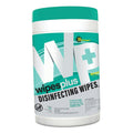 7" W x 7" L Lemon-Scented WipesPlus® Disinfecting Surface Wipes - Canister of 75