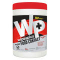 7" W x 9" L Lightly-Scented WipesPlus® No-Rinse Food Contact Multi-Surface Wipes - Canister of 100
