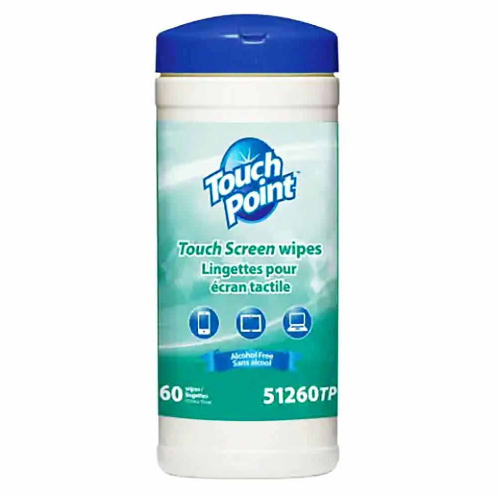 6.7" W x 6.7" L Fragrance-Free TouchPoint® Touch Screen Wipes - Canister of 60