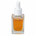 30mL Clear Tall Slim Square Glass Bottle with 18/415 Smooth White Cervino Dropper Cap with White Rubber Bulb & Ball Tip Glass Pipette