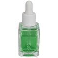 30mL Clear Rounded Square Glass Bottle with 18/415 Smooth White Cervino Dropper Cap with White Rubber Bulb & Ball Tip Glass Pipette