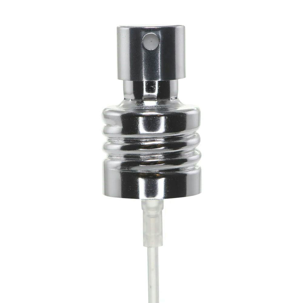 18/415 Silver Metal Finger Sprayer with Swirl Collar & 3.46" (88mm) Dip Tube