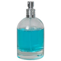 100mL Clear Begonia Dome Round Glass Bottle with 18/415 Silver Metal Finger Sprayer with Swirl Collar & Overcap