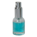 15mL Clear Begonia Dome Round Glass Bottle with 18/415 Silver Metal Treatment Pump with Smooth Collar & Overcap
