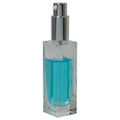 30mL Clear Tall Slim Square Glass Bottle with 18/415 Silver Metal Treatment Pump with Smooth Collar & Overcap