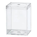 Clear Polystyrene Box with Flat Top Lid - 2-5/16" L x 2-5/16" W x 3-1/16" Hgt. (Case of 15)