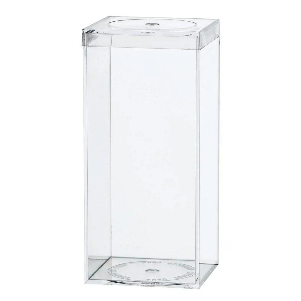 Clear Polystyrene Box with Flat Top Lid - 2-5/16" L x 2-5/16" W x 5-1/16" Hgt. (Case of 15)