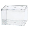 Clear Polystyrene Box with Flat Top Lid - 3-7/16" L x 3-7/16" W x 2-1/2" Hgt. (Case of 16)