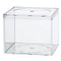Clear Polystyrene Box with Flat Top Lid - 4" L x 4" W x 3-1/4" Hgt. (Case of 16)