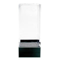 Clear Polystyrene Showcase Box with Black Pedestal - 1-3/16" L x 1-3/16" W x 2-7/8" Hgt. (Case of 25)