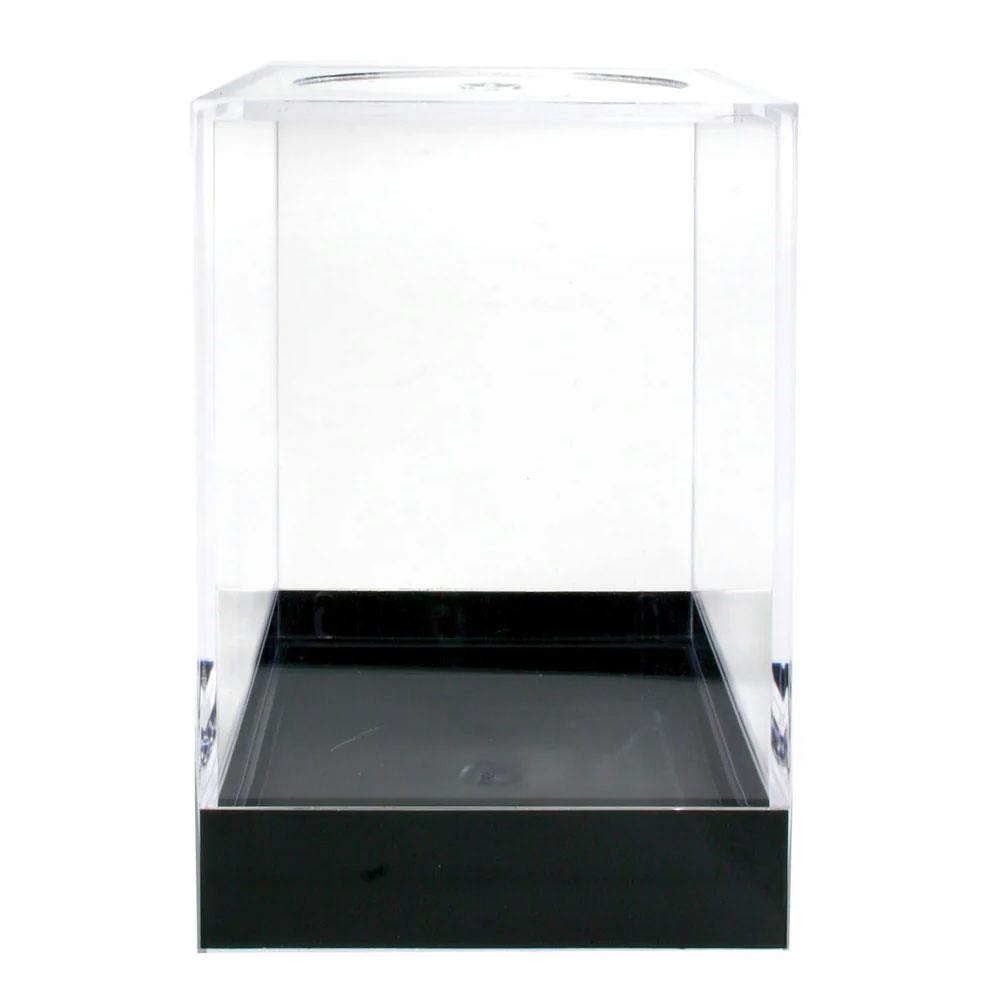 Clear Polystyrene Showcase Box with Black Pedestal - 2-5/16" L x 2-5/16" W x 3-3/8" Hgt. (Case of 15)