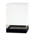 Clear Polystyrene Showcase Box with Black Pedestal - 3-7/16" L x 3-7/16" W x 4-13/16" Hgt. (Case of 8)