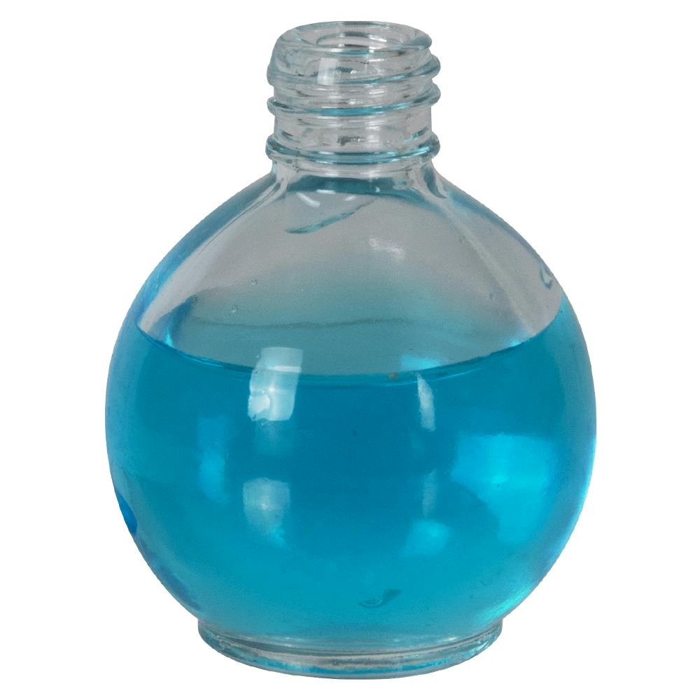15mL (0.5 oz.) Ball Round Clear Flint Glass Bottle with 13/415 Neck (Cap Sold Separately)