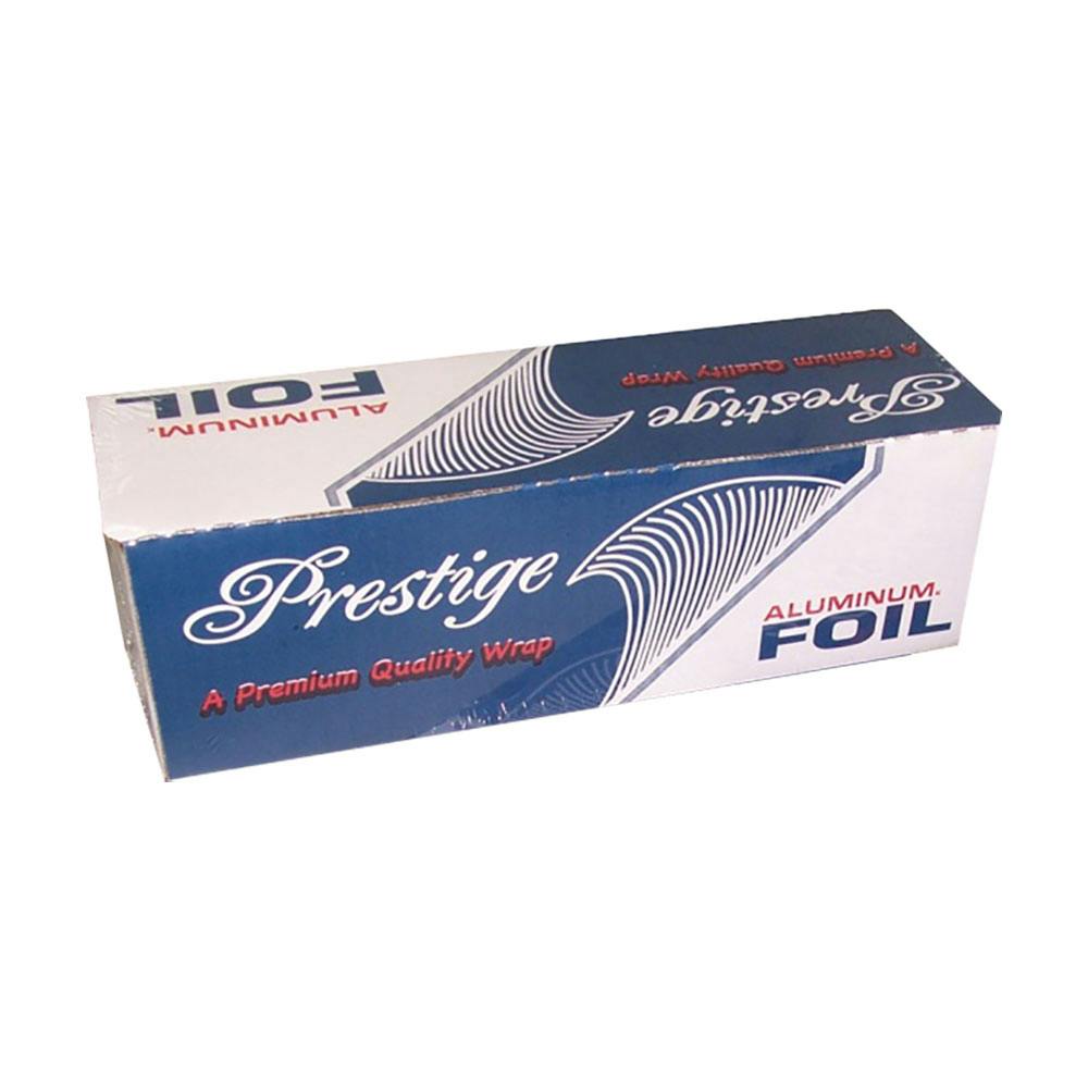 12" W x 1000' L x 50 Gauge Thick Standard Silver Aluminum Foil Roll in Cutter Box