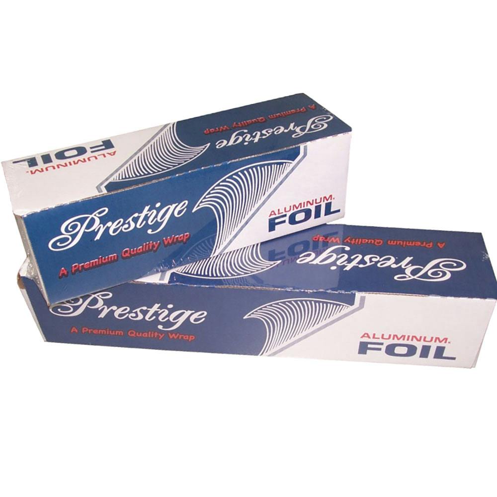 18" W x 500' L x 80 Gauge Thick Heavy-Duty Silver Aluminum Foil Roll in Cutter Box