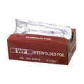 9" W x 10-3/4" L Silver Aluminum Foil Interfolded Pop-Up Sheets - 200 Sheets