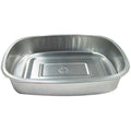 52 oz. Silver Foil Rectangular Smooth Wall Food Container with Clear PET Dome Lid - Case of 50