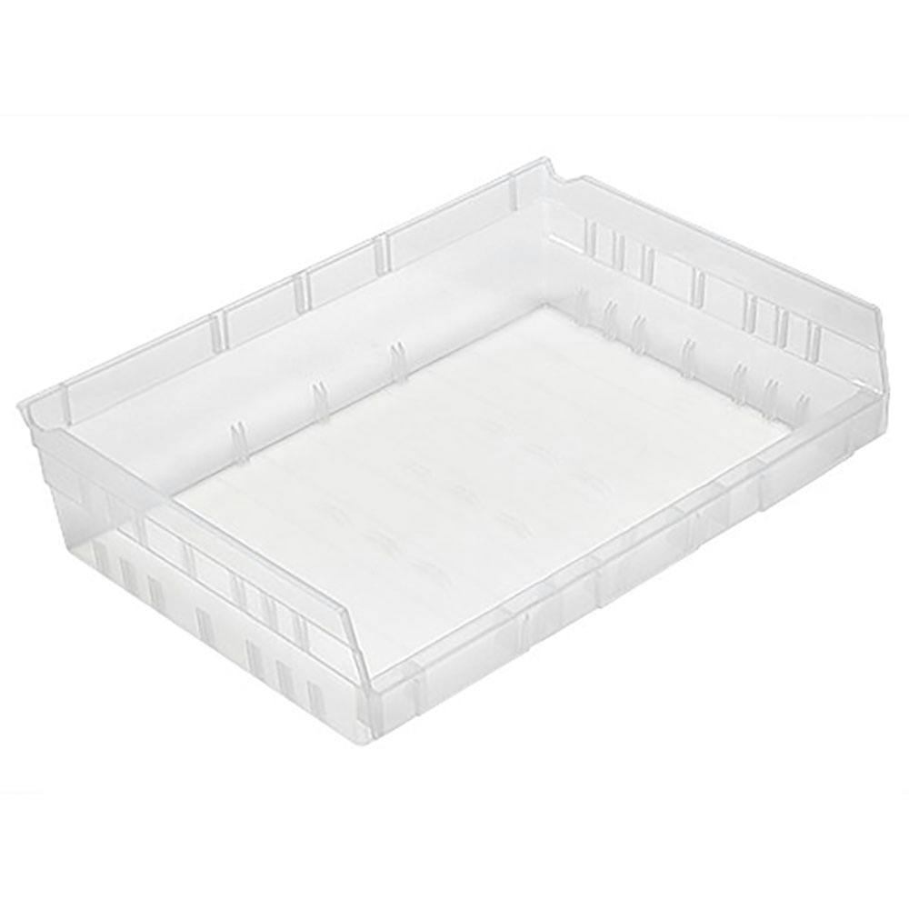 Clear Quantum® Extra-Wide Shelf Bin - 11-5/8" L x 16-1/2" W x 4" Hgt.