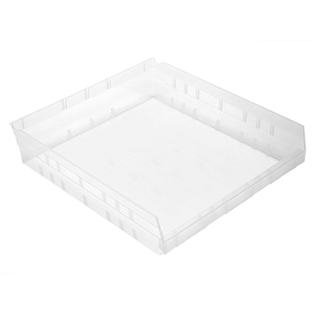 Clear Quantum® Extra-Wide Shelf Bin - 17-7/8" L x 16-1/2" W x 4" Hgt.