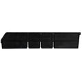Black Length Dividers for 17-7/8" L x 4" Hgt. Quantum® Extra-Wide Shelf Bins - Package of 6