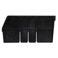 Black Length Dividers for 11-5/8" L x 6" Hgt. Quantum® Extra-Wide Shelf Bins - Package of 6